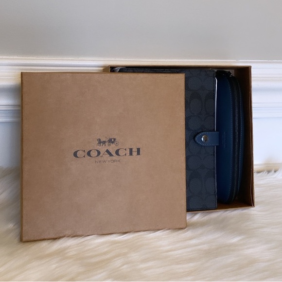 NWT💃Coach Boxed Notebook And Pencil Case Gift Set Colorblock Signature Canvas - Picture 5 of 6